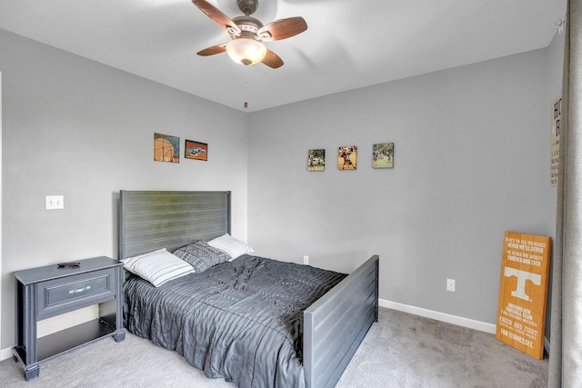 268 Crest Dr, Lynchburg, TN 37352 - bedroom featuring carpet floors and a ceiling fan
