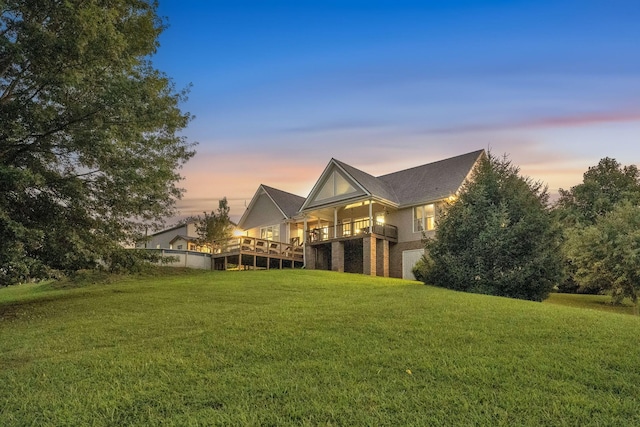 268 Crest Dr, Lynchburg, TN 37352 - back of property featuring a lawn