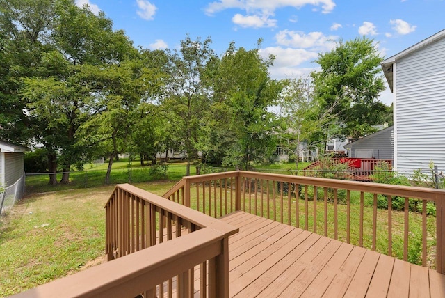 3357 Oak Trees Ct, Antioch, TN 37013 - wooden deck featuring a fenced backyard