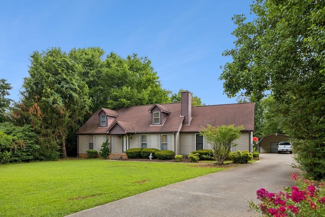 4651 Cynthia Ln, Murfreesboro, TN 37127 - cape cod house featuring a front yard and a chimney