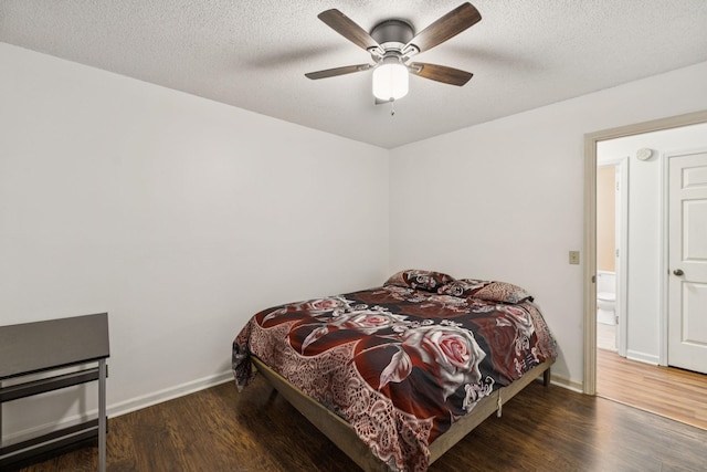 4651 Cynthia Ln, Murfreesboro, TN 37127 - bedroom featuring wood finished floors, a textured ceiling, and ceiling fan
