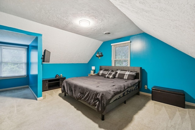 4651 Cynthia Ln, Murfreesboro, TN 37127 - carpeted bedroom with a textured ceiling and vaulted ceiling