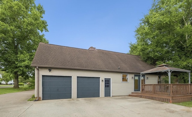 4651 Cynthia Ln, Murfreesboro, TN 37127 - view of front facade featuring a gazebo, a garage, a shingled roof, and driveway