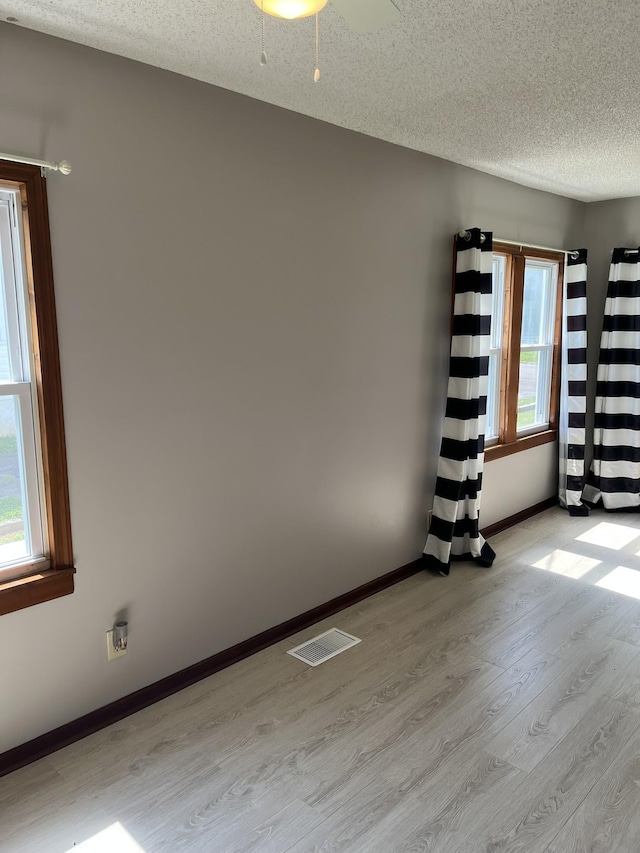538 Lincoln St, Pulaski, TN 38478 - unfurnished room with a textured ceiling, healthy amount of natural light, and light wood-style flooring