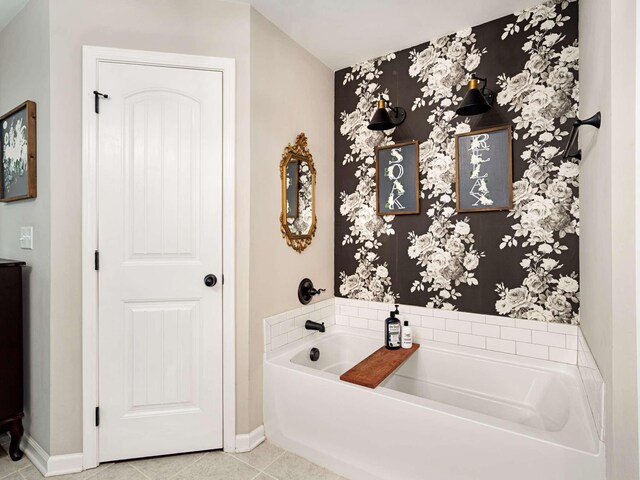 310 Diane Loop, White Bluff, TN 37187 - bathroom with a garden tub and tile patterned flooring
