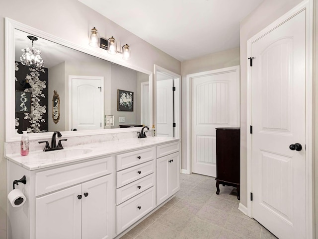 310 Diane Loop, White Bluff, TN 37187 - bathroom with double vanity and tile patterned floors