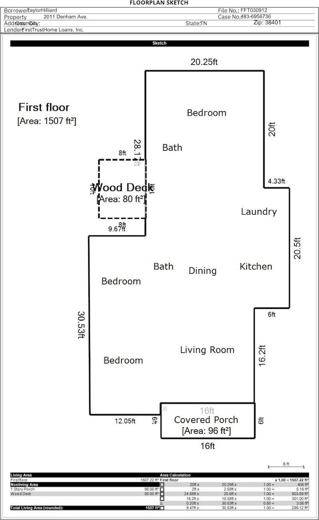 2011 Denham Ave, Columbia, TN 38401 - view of floor plan / room layout