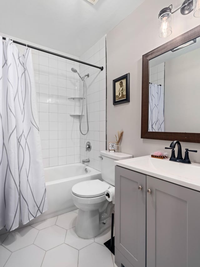 2011 Denham Ave, Columbia, TN 38401 - bathroom featuring vanity, shower / tub combo, and tile patterned floors