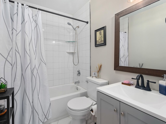 2011 Denham Ave, Columbia, TN 38401 - bathroom with vanity and shower / bathtub combination with curtain