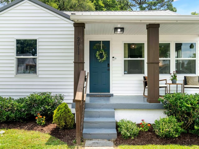 2011 Denham Ave, Columbia, TN 38401 - property entrance with a porch and a metal roof
