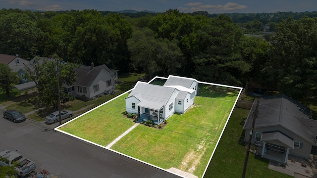 2011 Denham Ave, Columbia, TN 38401 - view of subject property featuring property parcel outlined and a heavily wooded area