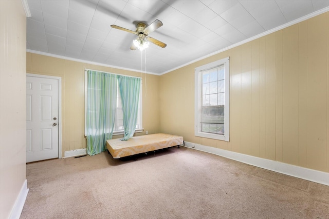 45 Lawn St, Clarksville, TN 37040 - carpeted bedroom featuring ornamental molding and a ceiling fan