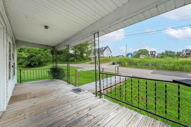 45 Lawn St, Clarksville, TN 37040 - wooden porch featuring a lawn