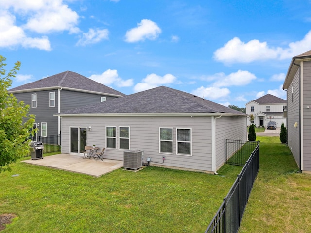 3702 Mathewson Way, Murfreesboro, TN 37128 - rear view of house featuring a patio area, a fenced backyard, and a shingled roof