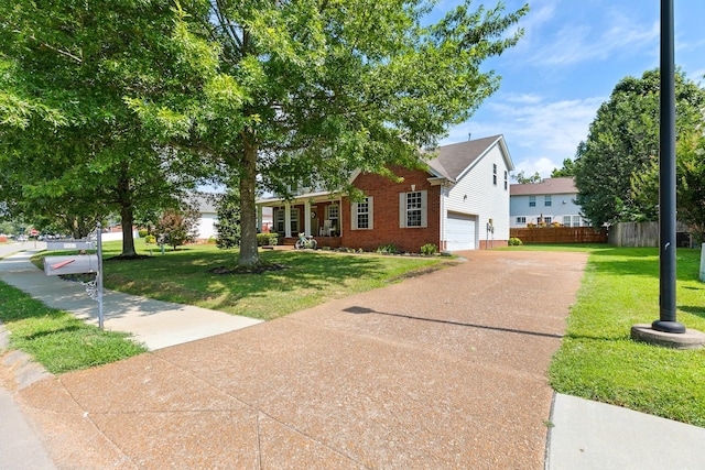1902 Baileys Trace Dr, Spring Hill, TN 37174 - view of front of house featuring brick siding, driveway, a garage, and a porch