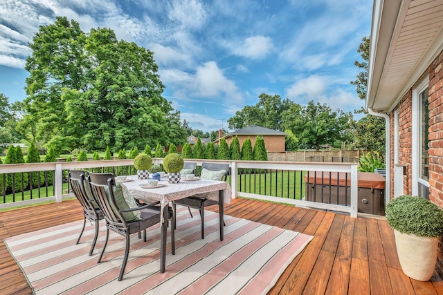 301 Brandywine Dr, Old Hickory, TN 37138 - wooden deck featuring outdoor dining space