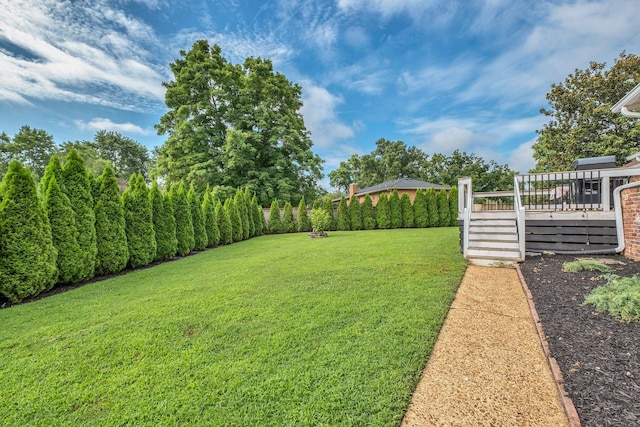301 Brandywine Dr, Old Hickory, TN 37138 - view of yard featuring a wooden deck