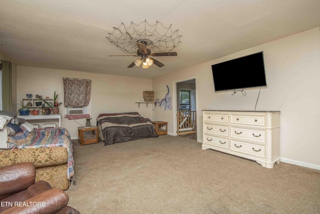 197 Wedgewood Ln, Spring City, TN 37381 - bedroom featuring carpet, a ceiling fan, and cooling unit