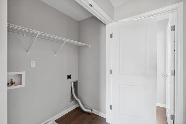 241 Tara Ct, Columbia, TN 38401 - laundry room with electric dryer hookup, dark wood-type flooring, and hookup for a washing machine