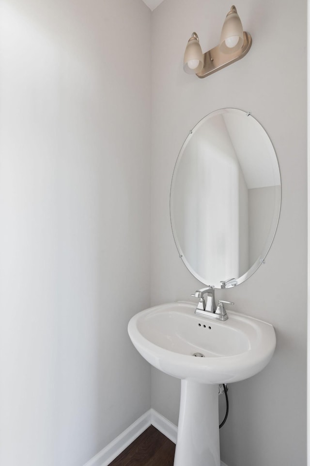 241 Tara Ct, Columbia, TN 38401 - bathroom with baseboards and wood finished floors