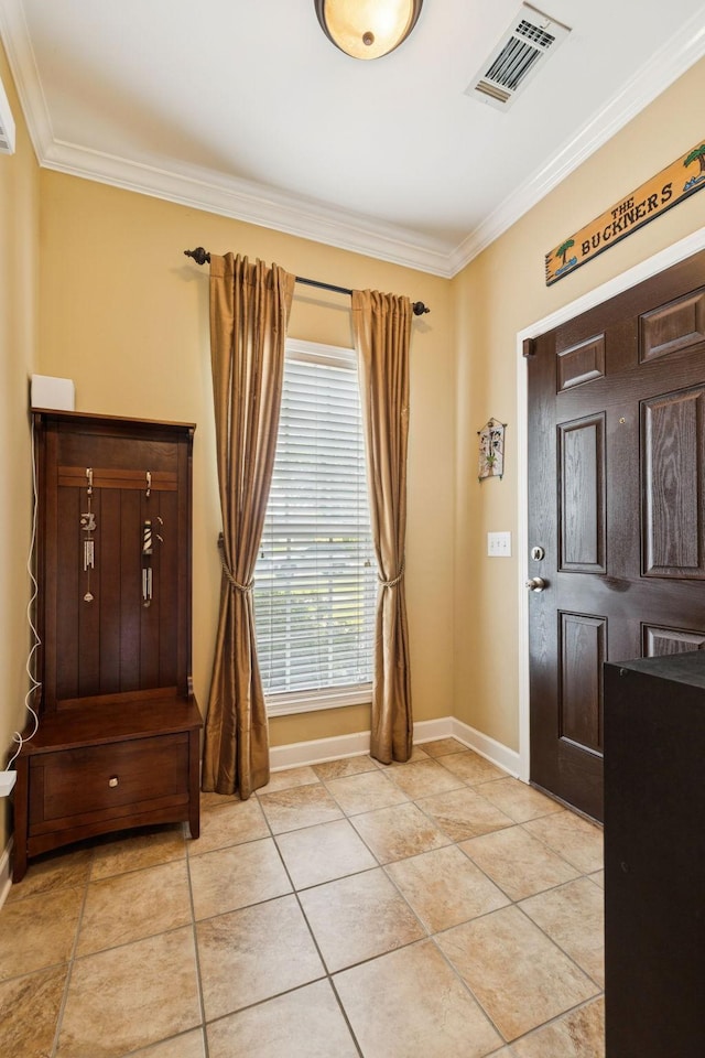 1609 Merritt St Unit A, Old Hickory, TN 37138 - entryway featuring crown molding and light tile patterned floors