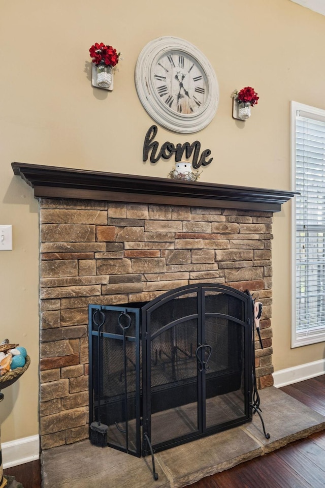 1609 Merritt St Unit A, Old Hickory, TN 37138 - detailed view of a fireplace and wood finished floors