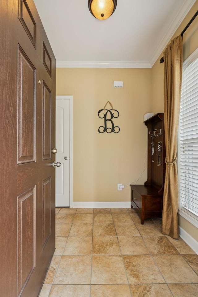 1609 Merritt St Unit A, Old Hickory, TN 37138 - foyer featuring baseboards and ornamental molding