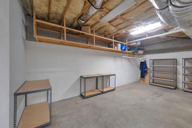 2785 Rutland Ct, Thompsons Station, TN 37179 - unfinished below grade area featuring concrete block wall