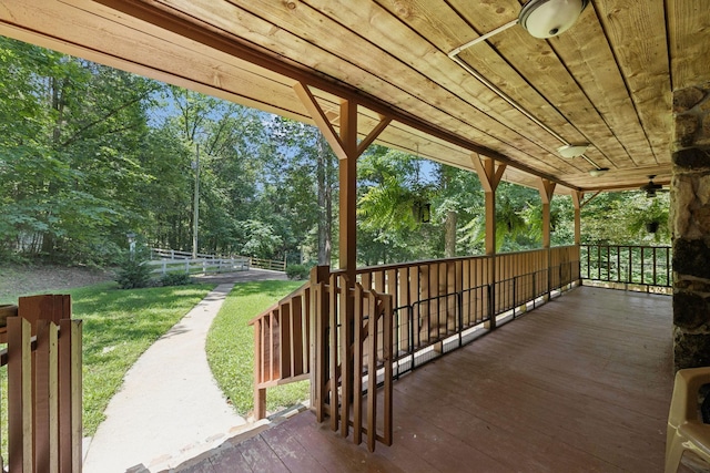 584 Mccord Hollow Rd, Hohenwald, TN 38462 - view of patio / terrace featuring view of wooded area