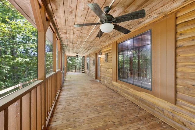 584 Mccord Hollow Rd, Hohenwald, TN 38462 - wooden deck featuring a ceiling fan