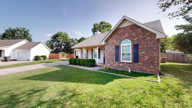 2806 Holsted Dr, Murfreesboro, TN 37128 - view of front facade featuring brick siding, a chimney, and roof with shingles