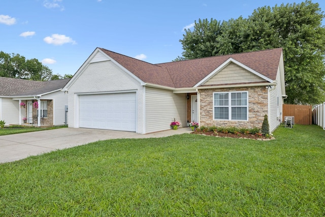 2016 Golden Ct, Spring Hill, TN 37174 - single story home with a garage, stone siding, and a shingled roof