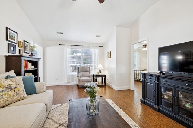 2016 Golden Ct, Spring Hill, TN 37174 - living room featuring a ceiling fan and wood finished floors