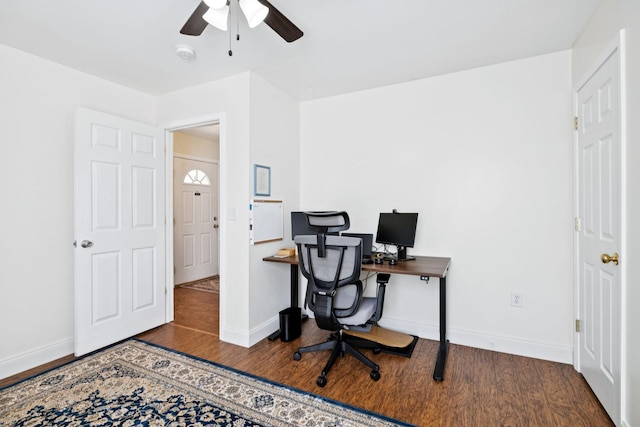 2016 Golden Ct, Spring Hill, TN 37174 - office space with wood finished floors and ceiling fan