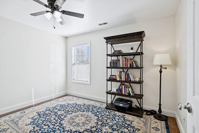 2016 Golden Ct, Spring Hill, TN 37174 - sitting room featuring ceiling fan and wood finished floors