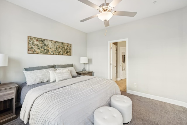401 Birr Dr, Spring Hill, TN 37174 - bedroom featuring carpet flooring, ceiling fan, and ensuite bathroom