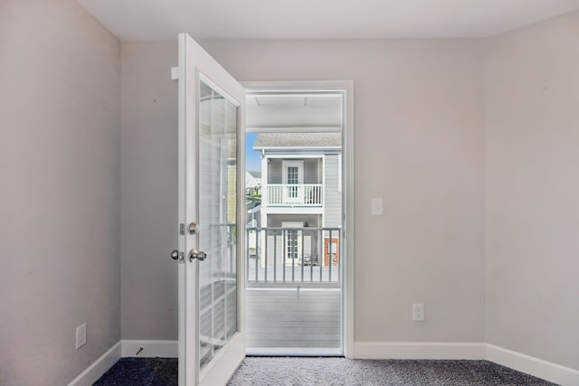 401 Birr Dr, Spring Hill, TN 37174 - carpeted empty room with baseboards and french doors