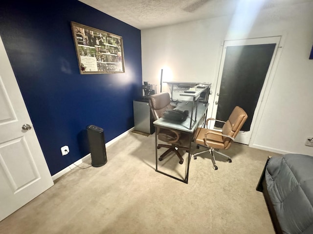 217 Red Oak Rd, Dover, TN 37058 - office area with a textured ceiling and carpet flooring