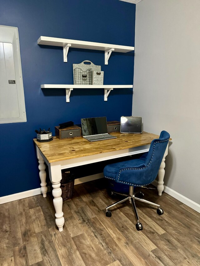 217 Red Oak Rd, Dover, TN 37058 - office featuring electric panel and wood finished floors