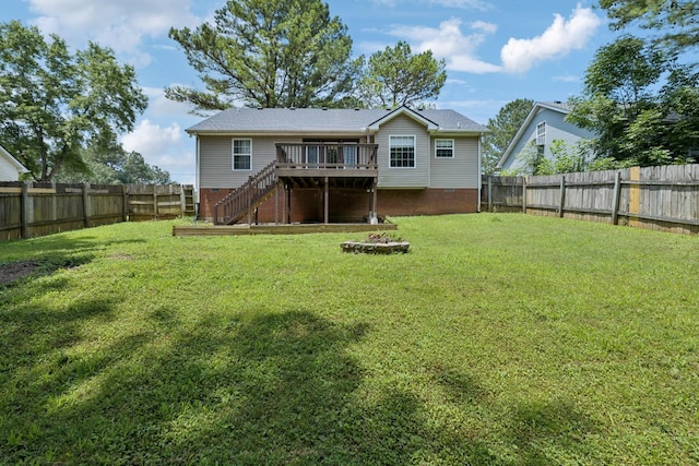 7616 Hudlow Ct, Fairview, TN 37062 - back of house featuring stairs, a fenced backyard, and a deck