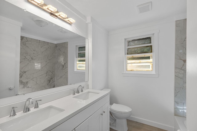 1401 Bearwallow Rd, Ashland City, TN 37015 - bathroom with double vanity and wood finished floors
