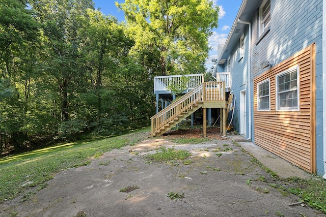 1401 Bearwallow Rd, Ashland City, TN 37015 - view of yard with stairway and a deck