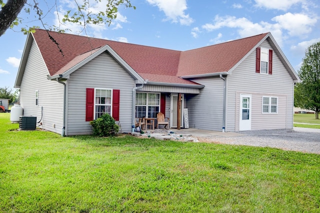 8100 Cedar Forrest Rd, Lascassas, TN 37085 - view of front of property featuring a front lawn, a shingled roof, and covered porch