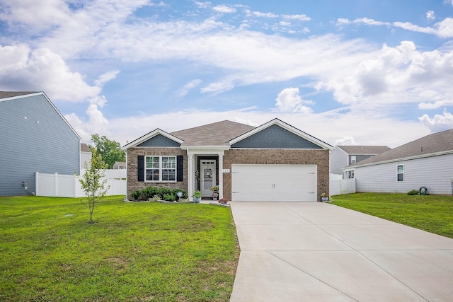 155 Nunally Dr, Baxter, TN 38544 - ranch-style house with brick siding, a garage, and driveway