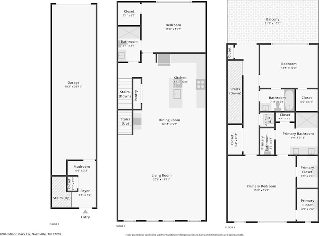 2006 Edison Park Ln, Nashville, TN 37209 - view of property floor plan