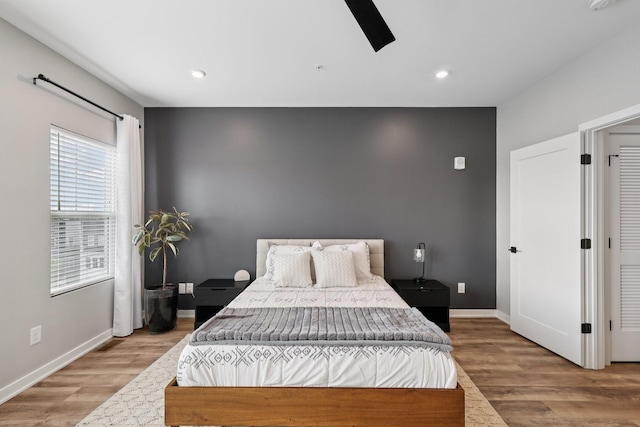 2006 Edison Park Ln, Nashville, TN 37209 - bedroom featuring wood finished floors, recessed lighting, and ceiling fan