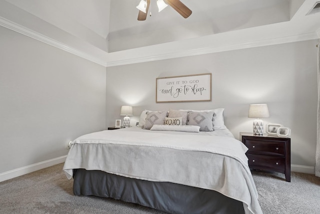 1319 Knoll Ln, Lebanon, TN 37087 - bedroom featuring carpet floors, crown molding, and a ceiling fan