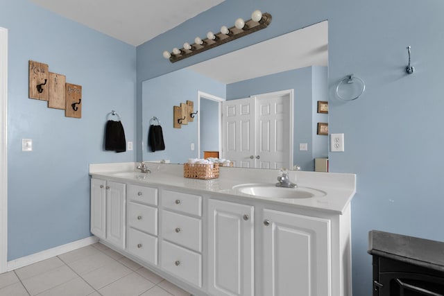 2105 Burgess Ln, Spring Hill, TN 37174 - full bath featuring double vanity and tile patterned flooring