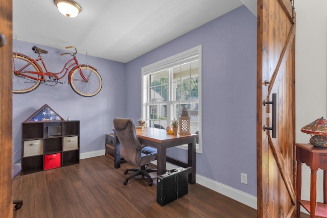2105 Burgess Ln, Spring Hill, TN 37174 - office area featuring wood finished floors and baseboards