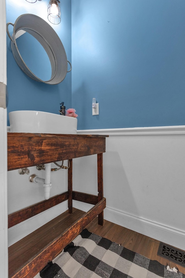 2105 Burgess Ln, Spring Hill, TN 37174 - bathroom with wood finished floors and baseboards